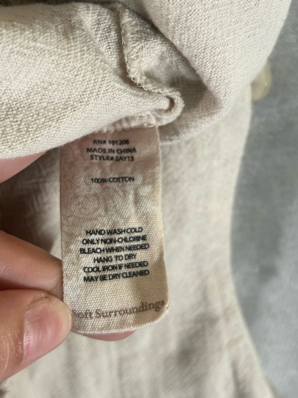 Soft surroundings Light Beige Button-Accent Wide Leg Pants - Picture 9 of 10